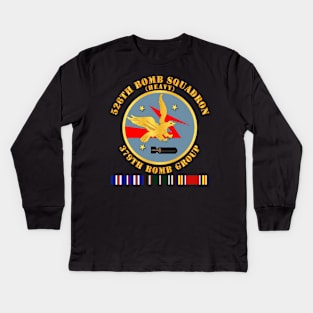 526th Bomb Squadron - 379th BG - WWII w SVC Kids Long Sleeve T-Shirt